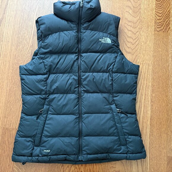 Vintage Womens North Face 700 Goose Down Black Vest Size Small - Picture 1 of 8